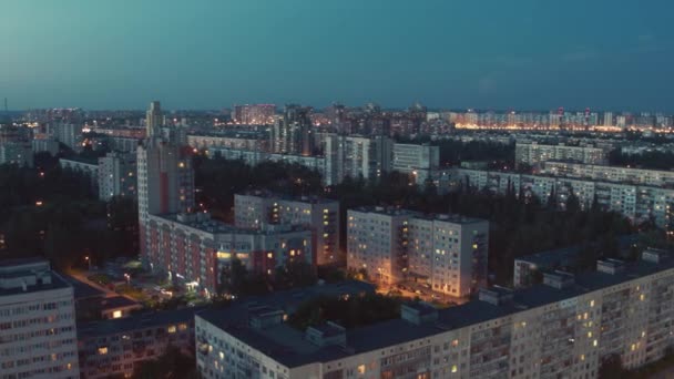 Vue de dessus d'une nuit blanche à Saint-Pétersbourg Russie 9 — Video