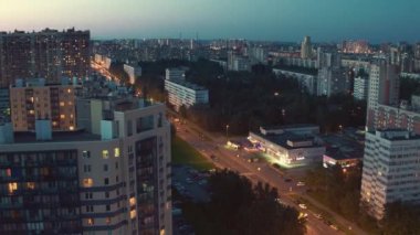 St. Petersburg Rusya 11 'de beyaz bir gecenin en güzel manzarası.