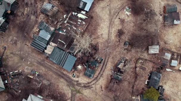 5.俯瞰圣彼得堡郊区村舍的航班 — 图库视频影像