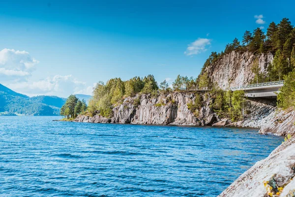 The huge Norwegian lake Kroderen, in the buskerud region
