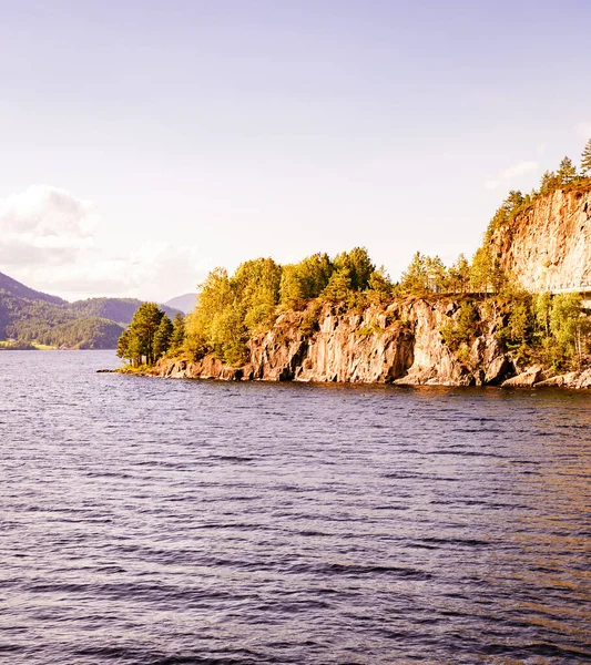 The huge Norwegian lake Kroderen, in the buskerud region