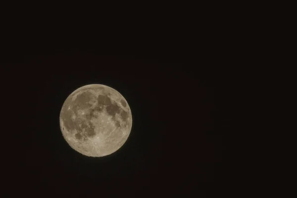 Full moon in the middle of a winter night