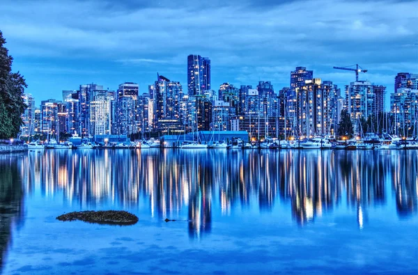 Vancouver Canada Juli 2019 Een Schilderachtig Uitzicht Coal Harbour Vanaf — Stockfoto