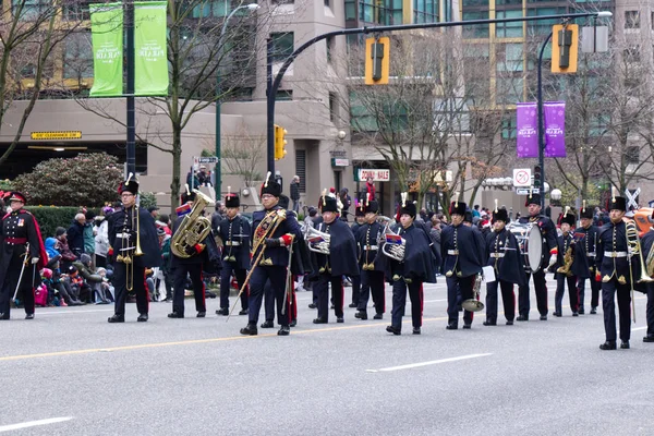 Vancouver Canada December 2019 Performers Walking Street Brass Instruments Annual — Stock Photo, Image