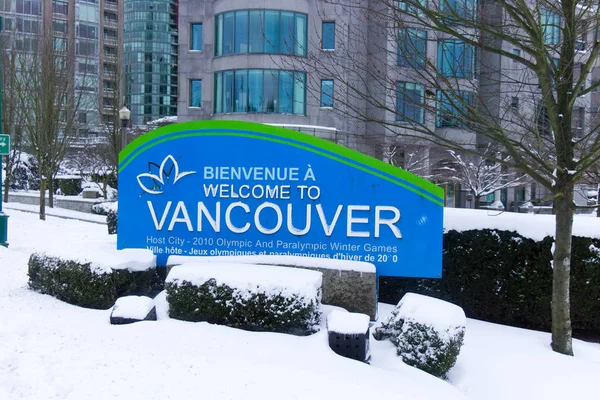 Vancouver Canada Januari 2020 Een Weergave Van Bord Welkom Vancouver — Stockfoto