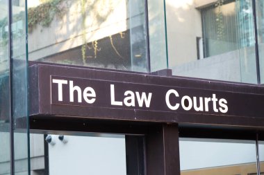 Vancouver şehir merkezindeki Siyah İşaret 