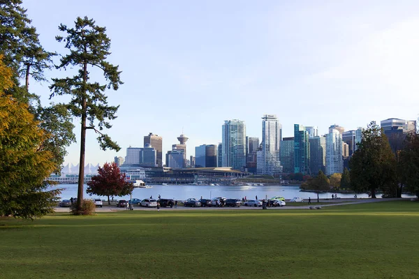 Vancouver Kanada Října 2019 Scénický Výhled Panorama Vancouveru Záliv Burrard — Stock fotografie