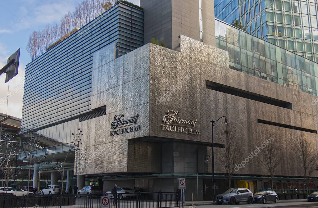 Vancouver, Canada - February 17, 2020: A luxury hotel 