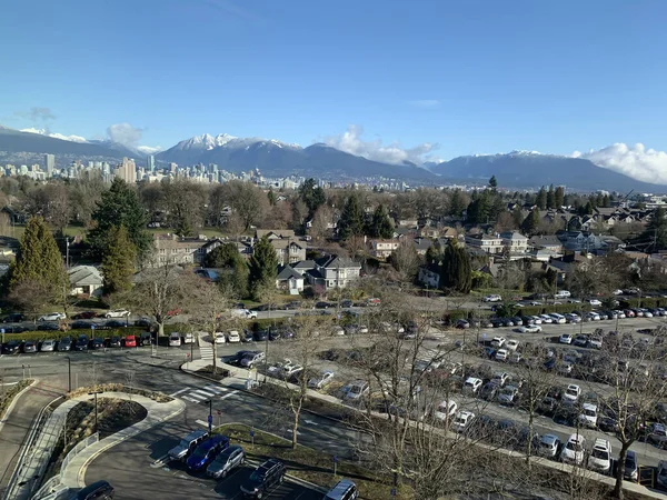 Vancouver Canada March 2020 View Children Hospital Parking Lot Mountains — Stockfoto