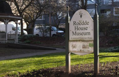 Vancouver, Canada - February 20, 2020: A View of The Roedde House Museum. A late-Victorian home located at 1415 Barclay Street in Vancouver.