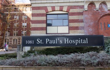 Vancouver, Canada - February 20, 2020: View of entrance building 