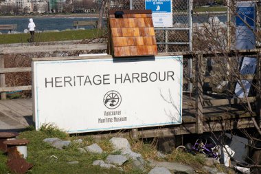Vancouver, Kanada - 29 Şubat 2020: Vancouver Denizcilik Müzesi yakınlarındaki 