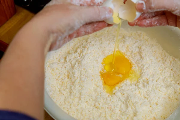 Making Dough Baking Cheese Bread Called Chipa Cuisine Paraguay — Stock Photo, Image