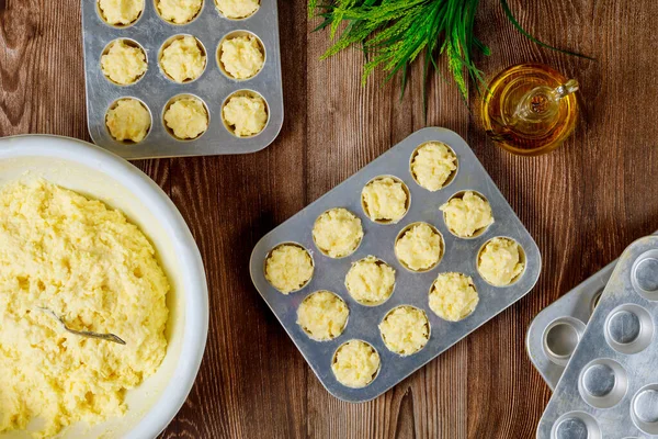 Making Dough Baking Cheese Bread Called Chipa Cuisine Paraguay — Stock Photo, Image