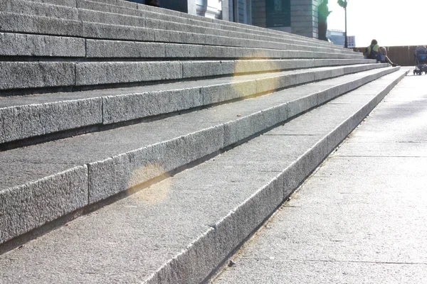 Long Marble stairs in Royal Palace of Madrid