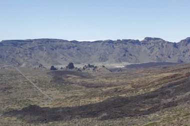 Volkan Teide ve mavi gökyüzü