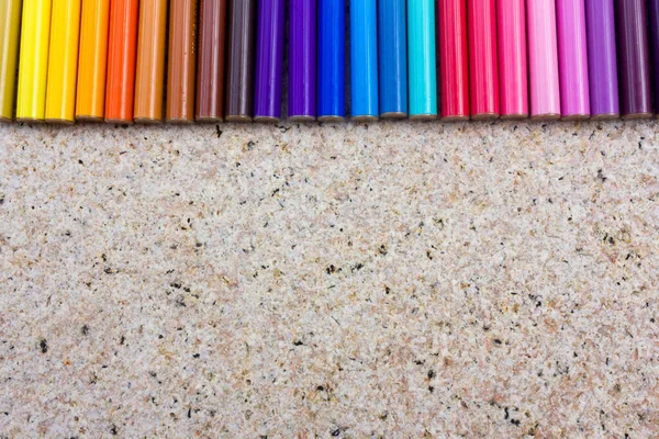 Разноцветная Маркерная Ручка Изолированном Фоне — стоковое фото