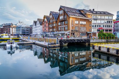 Tromso, Norveç - 26 Temmuz 2016: Harbor Tromso
