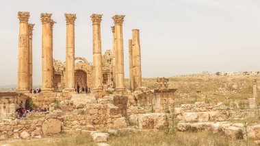 : Jerash, Jordan - 25 Nisan 2016: Artemis Tapınağı