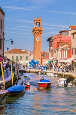 Venice, İtalya - 29 Ekim 2016: Murano Adası