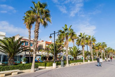 Valencia, İspanya - 03 Aralık 2016: Boulevard Valencia