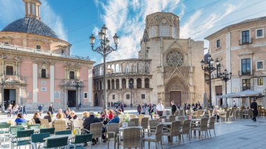 Valencia, İspanya 02 Aralık 2016: Tarihi merkez Valencia