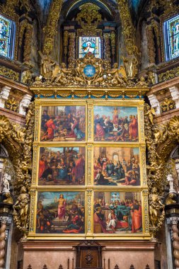 Valencia, İspanya 02 Aralık 2016: İç katedral Valencia