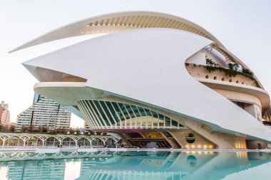 Valencia, İspanya - 02 Aralık, 2016:Opera house, Palau de les Arts