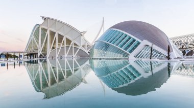 Valencia, İspanya - 02 Aralık 2016: l'Hemisferic ve bilim museu