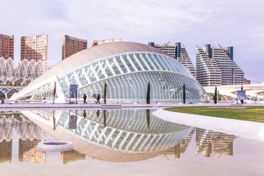 Valencia, İspanya - 01 Aralık 2016: Şehir sanat ve bilim