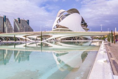 Valencia, İspanya - 01 Aralık 2016: Şehir sanat ve bilim