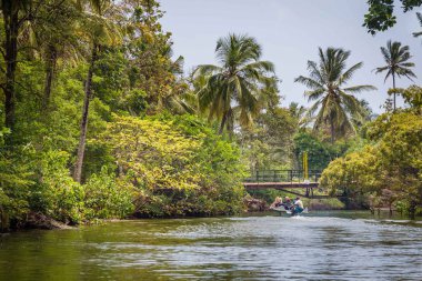 Manzara Hollandalı kanal Negombo, Sri Lanka