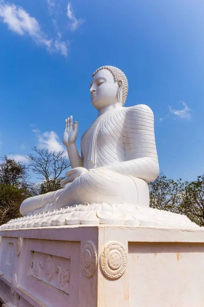 Die Buddha-Statue in abhaya mudra Hand-Pose, die Sicherheit symbolisiert — Stockfoto