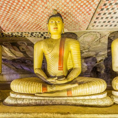 Tapınak Dambulla, Sri Lanka'da karmaşık mağara