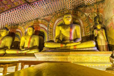 Tapınak Dambulla, Sri Lanka'da karmaşık mağara