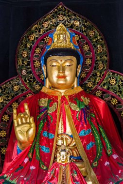 Buda heykeli bir tapınak Semarang Endonezya