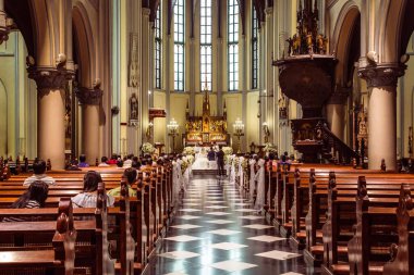 İç St. Mary varsayım Katedrali, Jakarta, Java, içinde