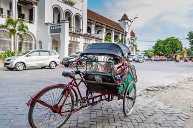 Semarang Endonezya taksi sürücüleri