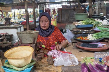 Endonezya 'da kadın marktet Surabaya
