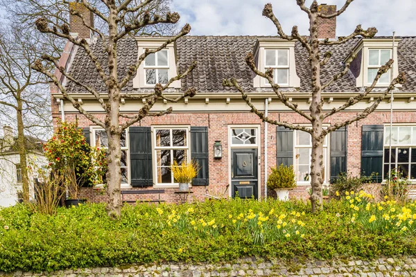 Streetview casas holandesas tradicionais Fotografia De Stock