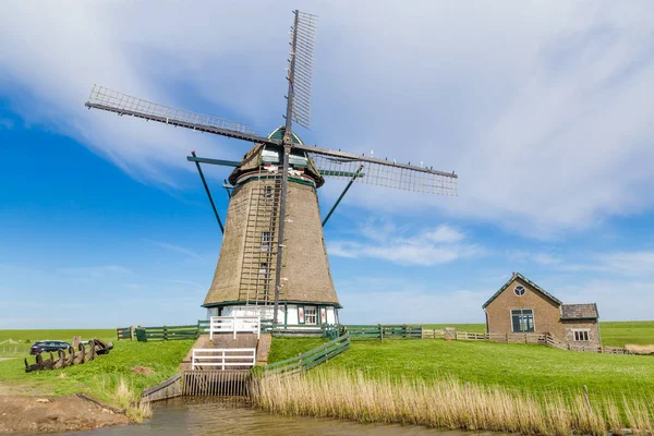 Texel Hollanda Hollanda yel değirmeni — Stok fotoğraf