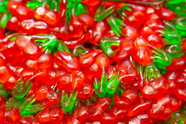 Gelatina di ciliegie caramelle alla frutta — Foto Stock