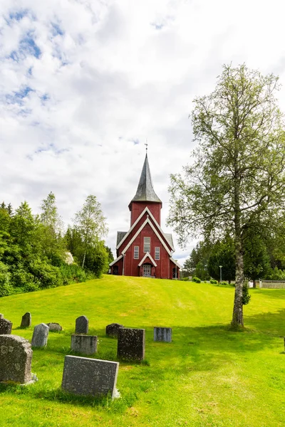 Chiesa norvegese in legno — Foto Stock