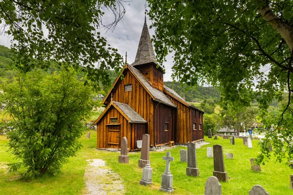 Old Wooden Norwegian stave church — Stock Photo, Image