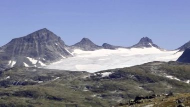 Norveç'in çatısında bakış açısı Sognefjellshytta