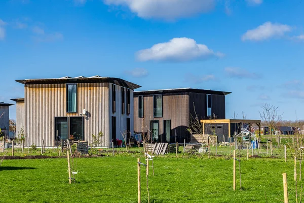 Környezetbarát modern házak itt: Almere Hollandia — Stock Fotó