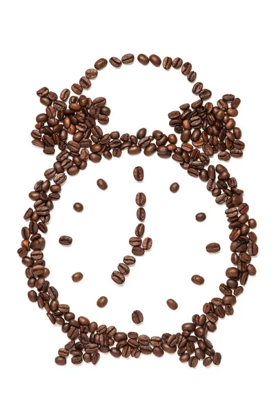 Alarm Clock Made Coffee Grains — Stock Photo, Image