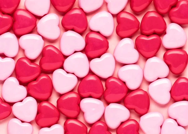 Valentines Day Background Made Heart Beads Stock Photo