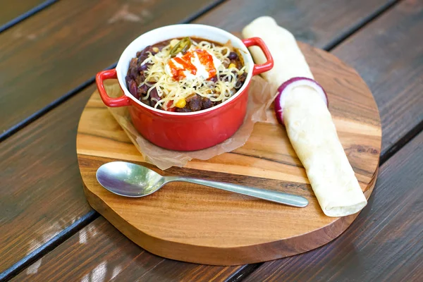 Beef dish in a restaurant — Stock Photo, Image