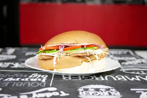 Hambúrguer Carne Restaurante — Fotografia de Stock